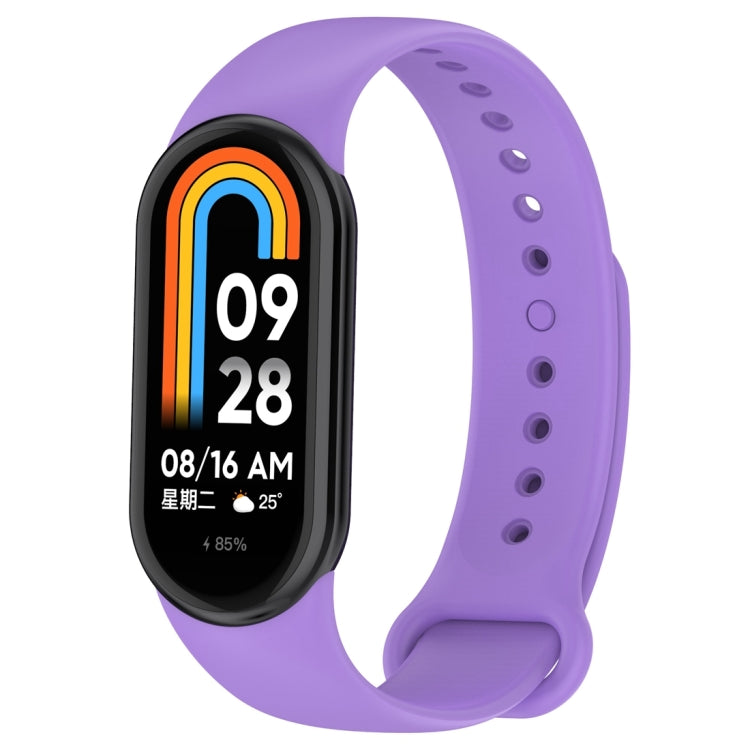Solid Color Silicone Plug Replacement Watch Band, For Xiaomi Mi Band 8