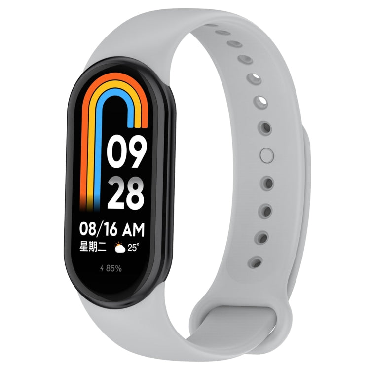 Solid Color Silicone Plug Replacement Watch Band, For Xiaomi Mi Band 8