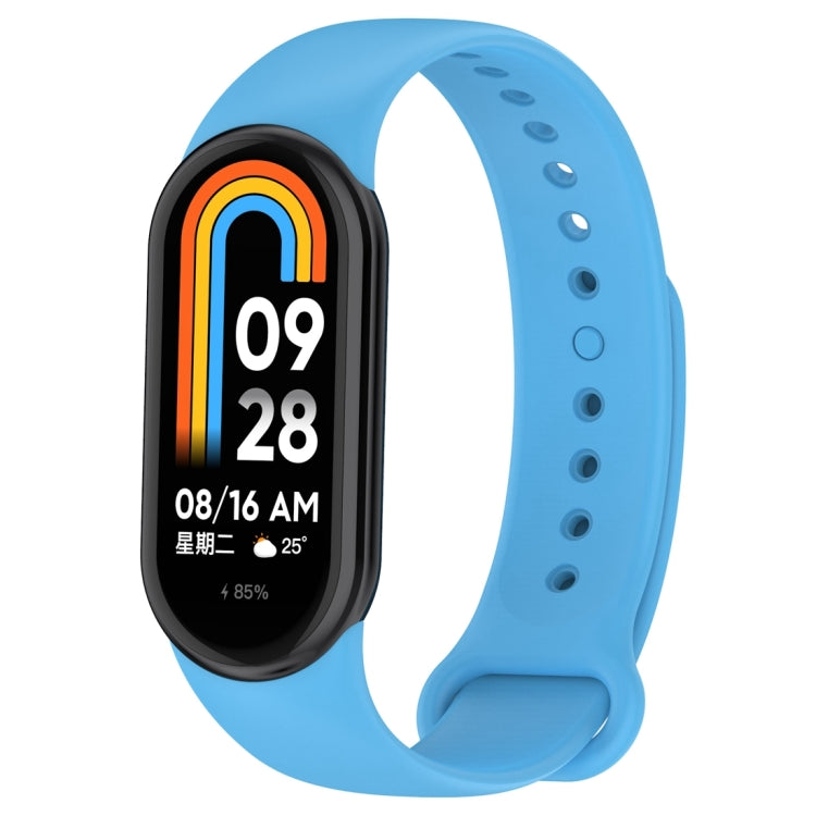 Solid Color Silicone Plug Replacement Watch Band, For Xiaomi Mi Band 8