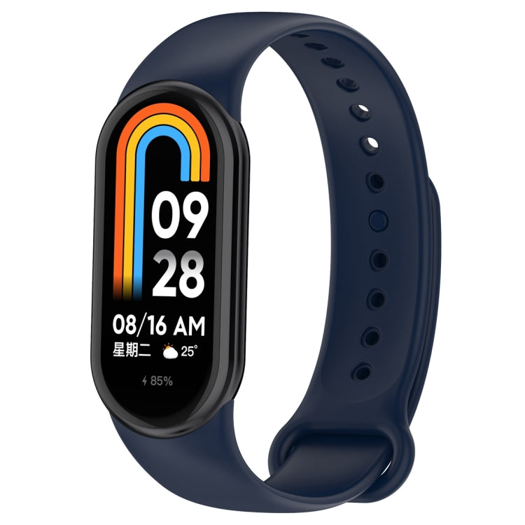 Solid Color Silicone Plug Replacement Watch Band, For Xiaomi Mi Band 8