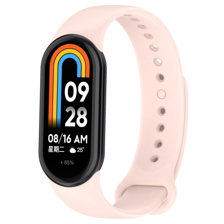 Solid Color Silicone Plug Replacement Watch Band, For Xiaomi Mi Band 8