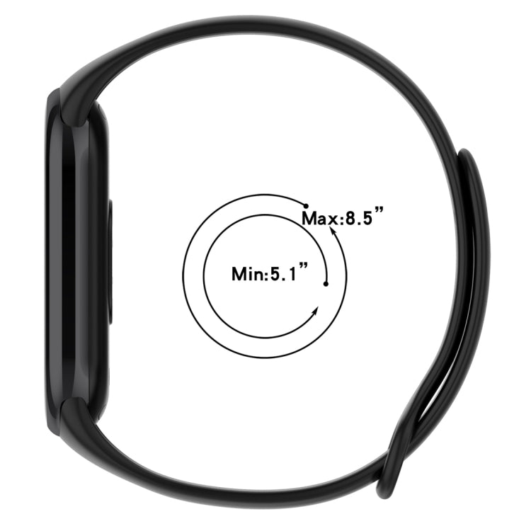 Solid Color Silicone Plug Replacement Watch Band, For Xiaomi Mi Band 8