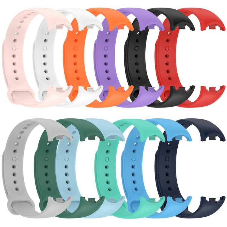 Solid Color Silicone Plug Replacement Watch Band, For Xiaomi Mi Band 8