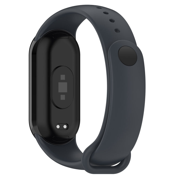 Solid Color Stainless Steel Plug Replacement Watch Band, For Xiaomi Mi Band 8