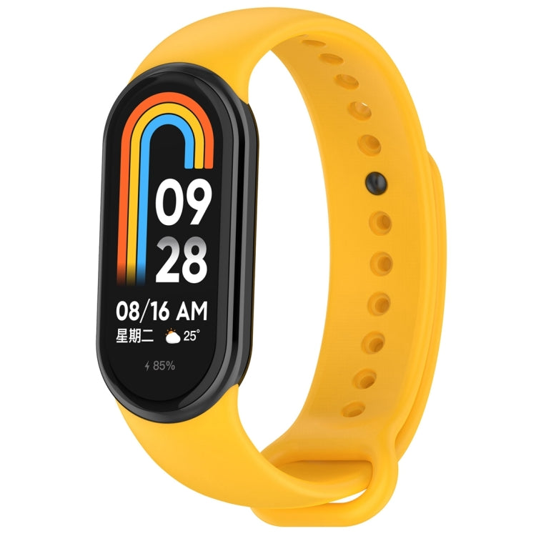 Solid Color Stainless Steel Plug Replacement Watch Band, For Xiaomi Mi Band 8