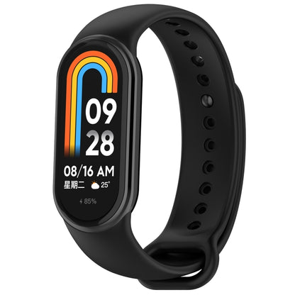 Solid Color Stainless Steel Plug Replacement Watch Band, For Xiaomi Mi Band 8