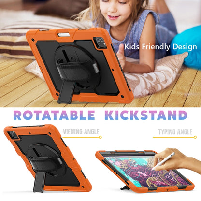 Shockproof Colorful Silicone + PC Protective Case with Holder & Shoulder Strap & Hand Strap & Pen Slot, For iPad Pro 12.9 (2020)