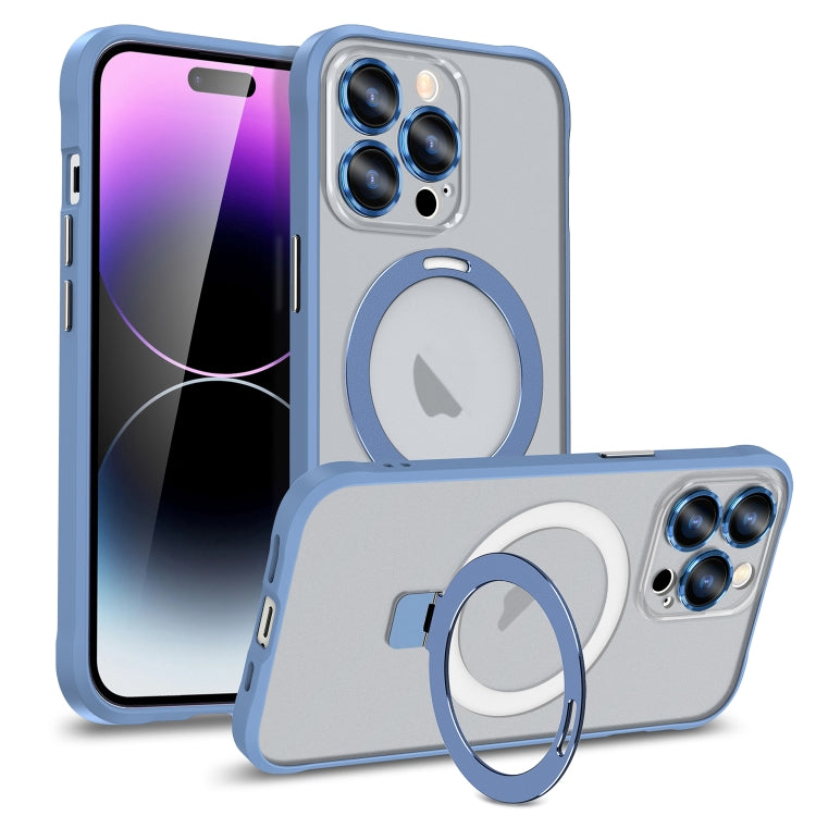 Metal Eyes Series MagSafe Magnetic Holder Phone Case, For iPhone 13, For iPhone 13 Pro Max