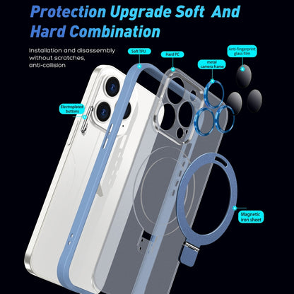 Metal Eyes Series MagSafe Magnetic Holder Phone Case, For iPhone 13, For iPhone 13 Pro Max