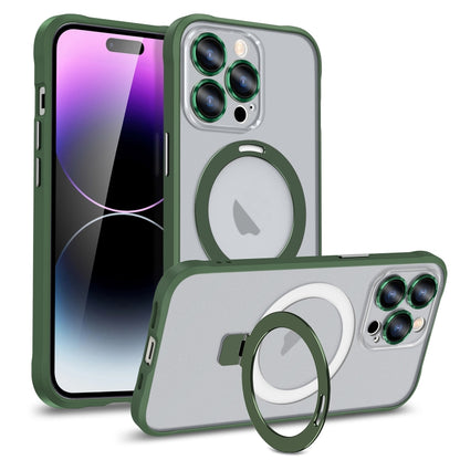Metal Eyes Series MagSafe Magnetic Holder Phone Case, For iPhone 13, For iPhone 13 Pro Max