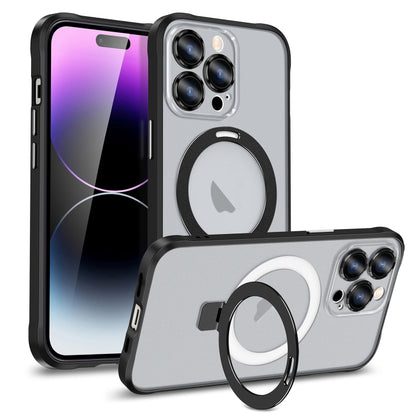 Metal Eyes Series MagSafe Magnetic Holder Phone Case, For iPhone 13, For iPhone 13 Pro Max
