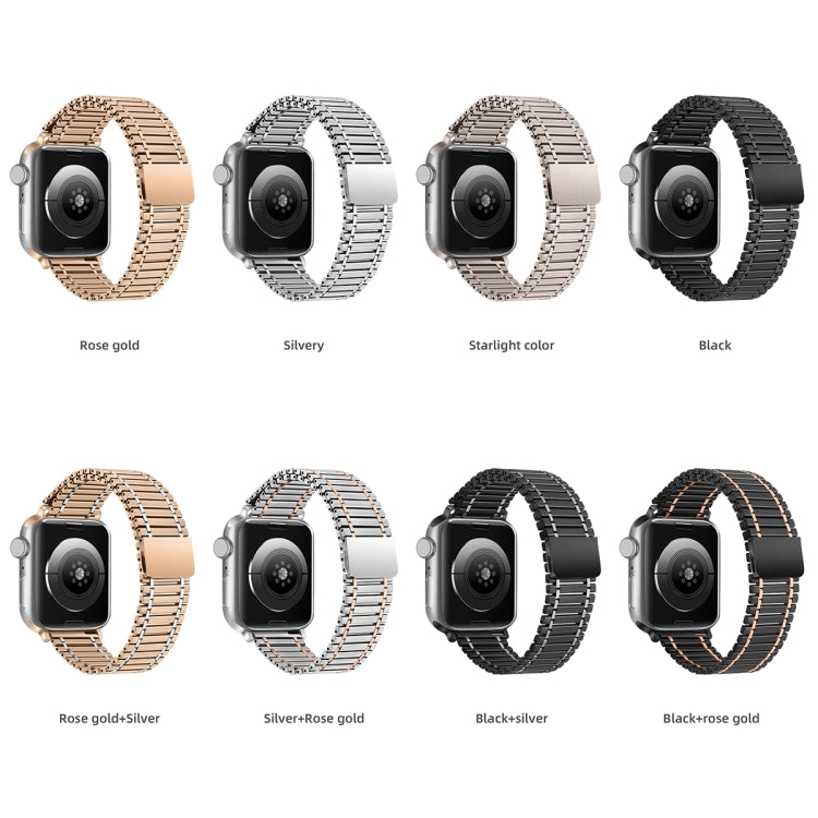 Chain Magnetic Stainless Steel Watch Band, For Apple Watch Series 8&7 41mm / SE 2&6&SE&5&4 40mm / 3&2&1 38mm, For Apple Watch Ultra 49mm / Series 8&7 45mm / SE 2&6&SE&5&4 44mm / 3&2&1 42mm
