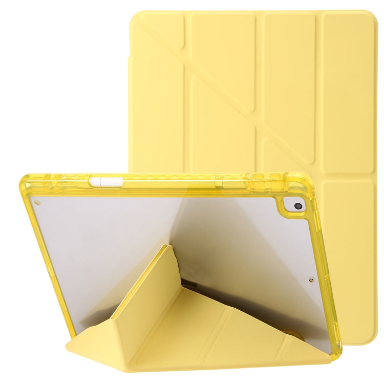 Clear Acrylic Deformation Leather Tablet Case, For iPad 10.2 2021 / 2020 / 10.5
