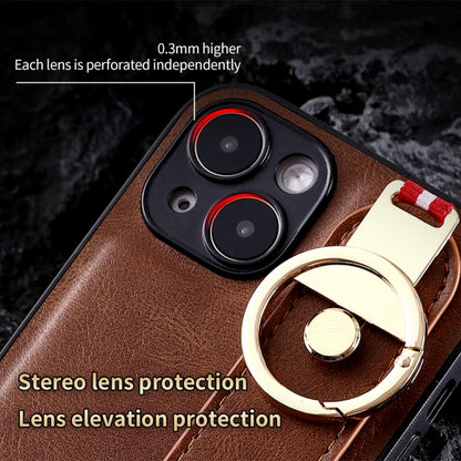 Wristband Leather Back Phone Case, For iPhone 14, For iPhone 14 Plus