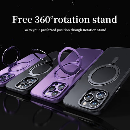 360 Rotating MagSafe Magnetic Skin Feel Phone Case, For iPhone 14 Pro Max, For iPhone 14 Pro, For iPhone 14 Plus, For iPhone 14