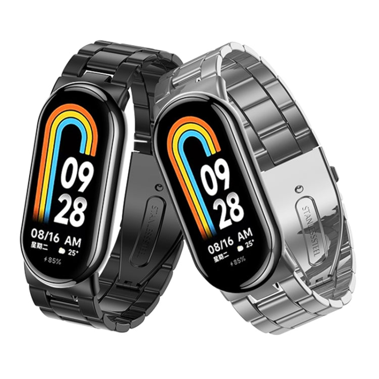 Milanese Three-bead Metal Watch Band, For Xiaomi Mi Band 8