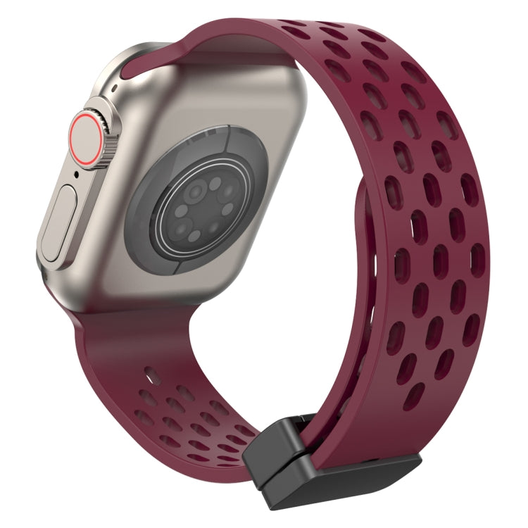 Magnetic Clasp Silicone Watch Band, For Apple Watch Series 8&7 41mm, For Apple Watch Series 8&7 45mm