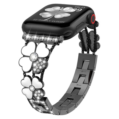 Petal Metal Diamond Watch Band, For Apple Watch 9 45mm, For Apple Watch 3 38mm, For Apple Watch 3 42mm, For Apple Watch 2 38mm, For Apple Watch 2 42 mm, For Apple Watch 38mm, For Apple Watch 42mm, For Apple Watch 9 41mm