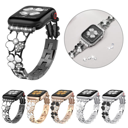 Petal Metal Diamond Watch Band, For Apple Watch 9 45mm, For Apple Watch 3 38mm, For Apple Watch 3 42mm, For Apple Watch 2 38mm, For Apple Watch 2 42 mm, For Apple Watch 38mm, For Apple Watch 42mm, For Apple Watch 9 41mm