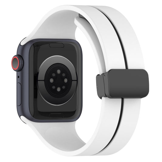 Two Color Folding Buckle Silicone Watch Band, For Apple Watch 4 44mm, For Apple Watch 3 38mm, For Apple Watch 3 42mm, For Apple Watch 2 38mm