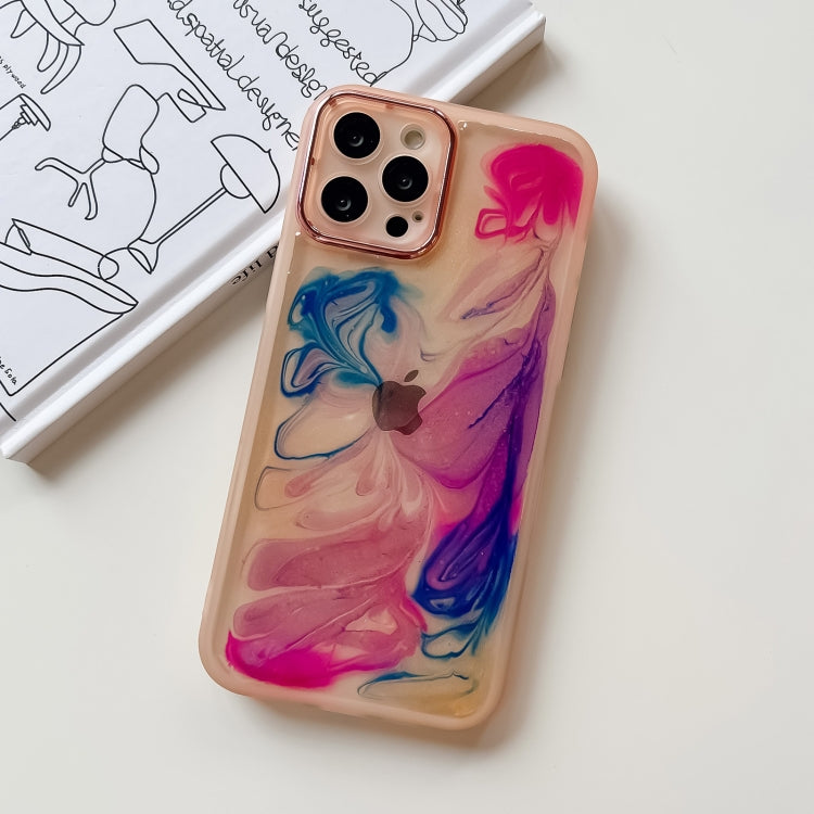 Oil Painting Electroplating TPU Phone Case, For iPhone 12 Pro Max, For iPhone 11 Pro, For iPhone 11 Pro Max, For iPhone SE 2022/2020 / 8 / 7, For iPhone 8 Plus / 7 Plus, For iPhone X / XS, For iPhone XS Max, For iPhone XR