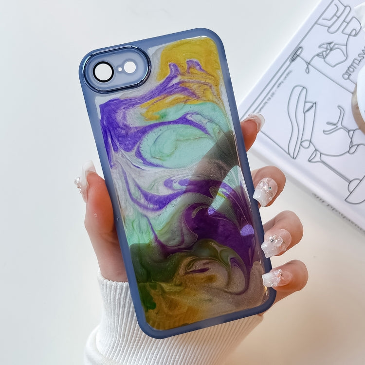 Oil Painting Electroplating TPU Phone Case, For iPhone 12 Pro Max, For iPhone 11 Pro, For iPhone 11 Pro Max, For iPhone SE 2022/2020 / 8 / 7, For iPhone 8 Plus / 7 Plus, For iPhone X / XS, For iPhone XS Max, For iPhone XR