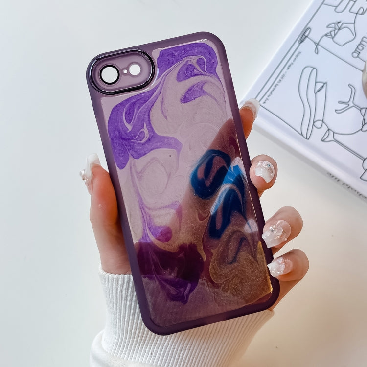 Oil Painting Electroplating TPU Phone Case, For iPhone 12 Pro Max, For iPhone 11 Pro, For iPhone 11 Pro Max, For iPhone SE 2022/2020 / 8 / 7, For iPhone 8 Plus / 7 Plus, For iPhone X / XS, For iPhone XS Max, For iPhone XR
