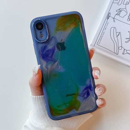 Oil Painting Electroplating TPU Phone Case, For iPhone 12 Pro Max, For iPhone 11 Pro, For iPhone 11 Pro Max, For iPhone SE 2022/2020 / 8 / 7, For iPhone 8 Plus / 7 Plus, For iPhone X / XS, For iPhone XS Max, For iPhone XR