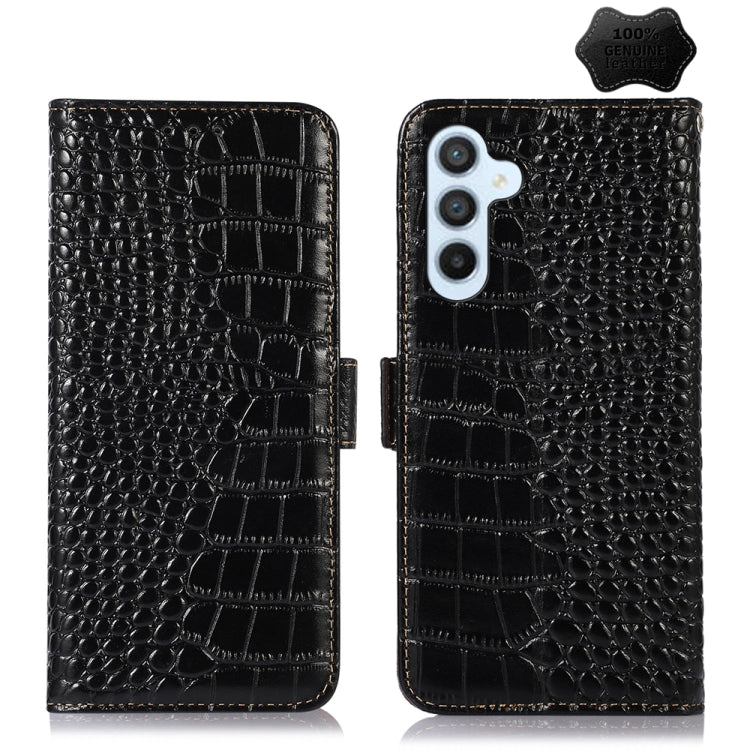 Crocodile Top Layer Cowhide Leather Phone Case, For Samsung Galaxy S24 Ultra, For Samsung Galaxy A55 5G, For Samsung Galaxy Xcover 7, For Samsung Galaxy M54 5G, For Samsung Galaxy A35 5G, For Samsung Galaxy M34 5G, For Samsung Galaxy S24+              ...