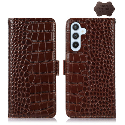 Crocodile Top Layer Cowhide Leather Phone Case, For Samsung Galaxy A35 5G, For Samsung Galaxy M34 5G, For Samsung Galaxy S24 Ultra, For Samsung Galaxy A55 5G, For Samsung Galaxy Xcover 7, For Samsung Galaxy M54 5G, For Samsung Galaxy S24+              ...