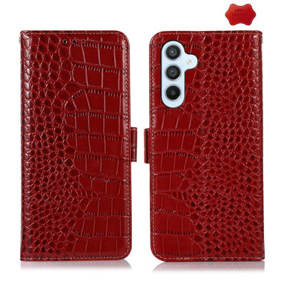Crocodile Top Layer Cowhide Leather Phone Case, For Samsung Galaxy A35 5G, For Samsung Galaxy M34 5G, For Samsung Galaxy S24 Ultra, For Samsung Galaxy A55 5G, For Samsung Galaxy Xcover 7, For Samsung Galaxy M54 5G, For Samsung Galaxy S24+              ...