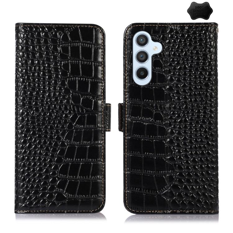 Crocodile Top Layer Cowhide Leather Phone Case, For Samsung Galaxy S24 Ultra, For Samsung Galaxy A55 5G, For Samsung Galaxy Xcover 7, For Samsung Galaxy M54 5G, For Samsung Galaxy A35 5G, For Samsung Galaxy M34 5G, For Samsung Galaxy S24+              ...