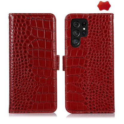 Crocodile Top Layer Cowhide Leather Phone Case, For Samsung Galaxy A35 5G, For Samsung Galaxy M34 5G, For Samsung Galaxy S24 Ultra, For Samsung Galaxy A55 5G, For Samsung Galaxy Xcover 7, For Samsung Galaxy M54 5G, For Samsung Galaxy S24+              ...