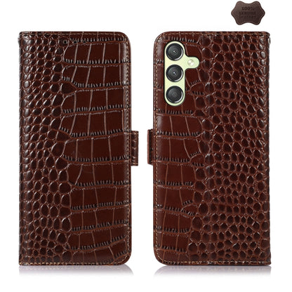 Crocodile Top Layer Cowhide Leather Phone Case, For Samsung Galaxy A35 5G, For Samsung Galaxy M34 5G, For Samsung Galaxy S24 Ultra, For Samsung Galaxy A55 5G, For Samsung Galaxy Xcover 7, For Samsung Galaxy M54 5G, For Samsung Galaxy S24+              ...
