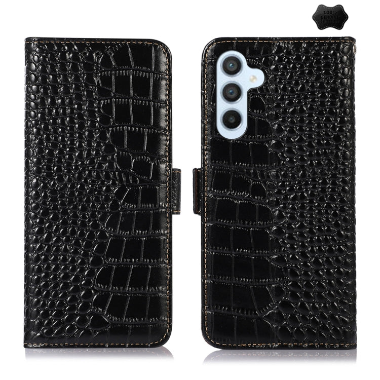 Crocodile Top Layer Cowhide Leather Phone Case, For Samsung Galaxy S24 Ultra, For Samsung Galaxy A55 5G, For Samsung Galaxy Xcover 7, For Samsung Galaxy M54 5G, For Samsung Galaxy A35 5G, For Samsung Galaxy M34 5G, For Samsung Galaxy S24+              ...