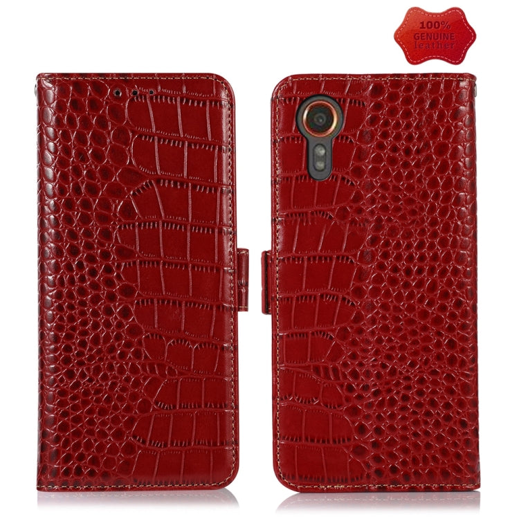 Crocodile Top Layer Cowhide Leather Phone Case, For Samsung Galaxy S24 Ultra, For Samsung Galaxy A55 5G, For Samsung Galaxy Xcover 7, For Samsung Galaxy M54 5G, For Samsung Galaxy A35 5G, For Samsung Galaxy M34 5G, For Samsung Galaxy S24+              ...