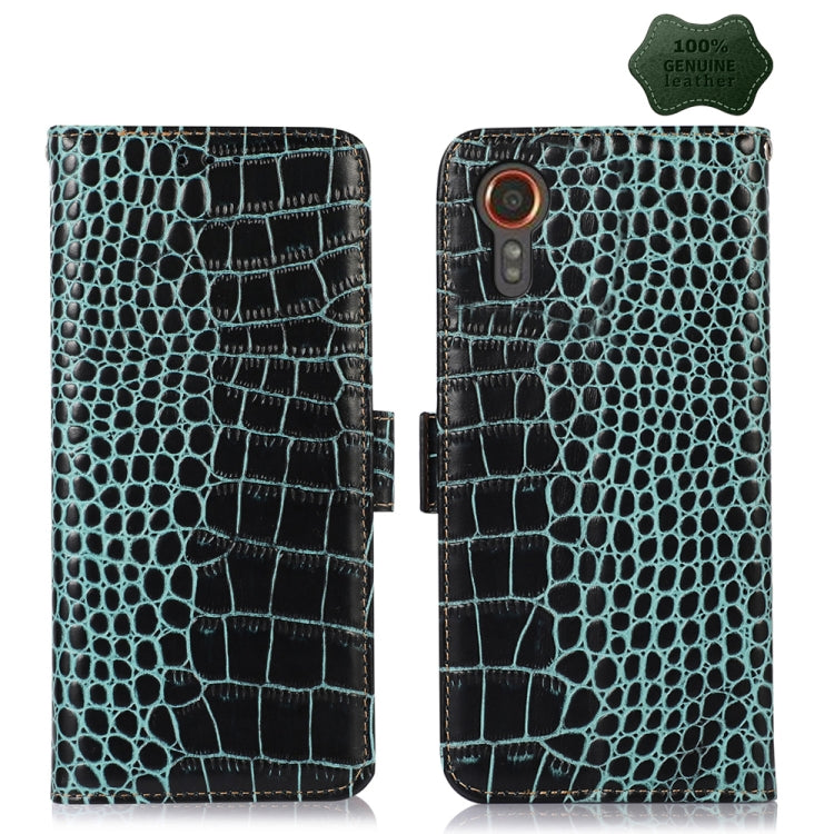 Crocodile Top Layer Cowhide Leather Phone Case, For Samsung Galaxy S24 Ultra, For Samsung Galaxy A55 5G, For Samsung Galaxy Xcover 7, For Samsung Galaxy M54 5G, For Samsung Galaxy A35 5G, For Samsung Galaxy M34 5G, For Samsung Galaxy S24+              ...
