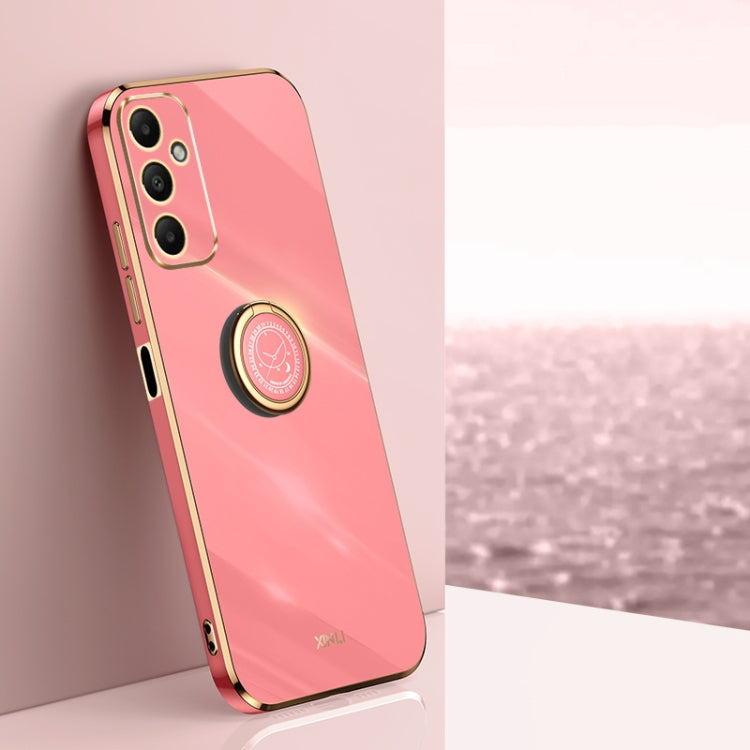 XINLI Straight Edge 6D Electroplate TPU Phone Case with Ring Holder, For Samsung Galaxy A05, For Samsung Galaxy A05s, For Samsung Galaxy M34 5G, For Samsung Galaxy A25 5G, For Samsung Galaxy S23 FE 5G, For Samsung Galaxy M54 5G