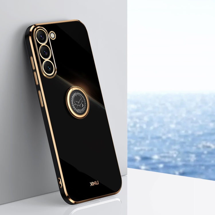 XINLI Straight Edge 6D Electroplate TPU Phone Case with Ring Holder, For Samsung Galaxy A15, For Samsung Galaxy A55, For Samsung Galaxy A35 5G, For Samsung Galaxy S24 Ultra 5G, For Samsung Galaxy S24+ 5G, For Samsung Galaxy S24 5G