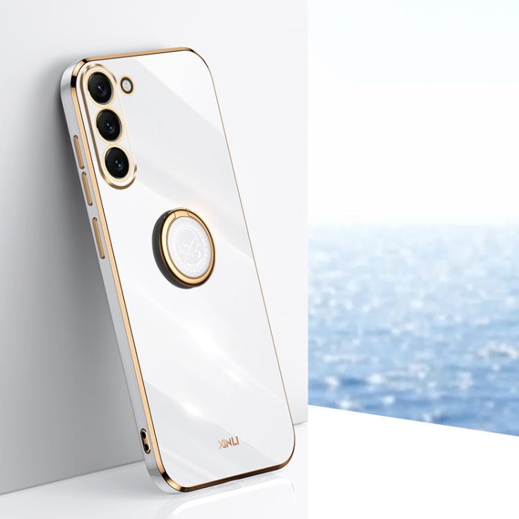 XINLI Straight Edge 6D Electroplate TPU Phone Case with Ring Holder, For Samsung Galaxy A15, For Samsung Galaxy A55, For Samsung Galaxy A35 5G, For Samsung Galaxy S24 Ultra 5G, For Samsung Galaxy S24+ 5G, For Samsung Galaxy S24 5G