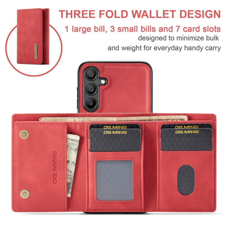 DG.MING M1 Series 3-Fold Multi Card Wallet + Magnetic Phone Case, For Samsung Galaxy A15 5G / A15 4G, For Samsung Galaxy A55 5G, For Samsung Galaxy A35 5G, For Samsung Galaxy S24 Ultra 5G, For Samsung Galaxy S24+ 5G, For Samsung Galaxy S24 5G          ...