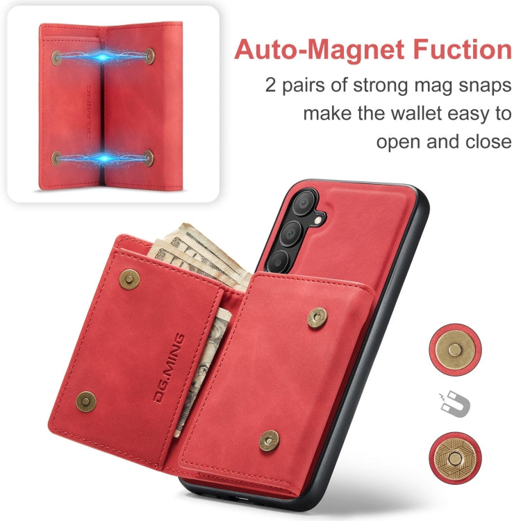 DG.MING M1 Series 3-Fold Multi Card Wallet + Magnetic Phone Case, For Samsung Galaxy A15 5G / A15 4G, For Samsung Galaxy A55 5G, For Samsung Galaxy A35 5G, For Samsung Galaxy S24 Ultra 5G, For Samsung Galaxy S24+ 5G, For Samsung Galaxy S24 5G          ...
