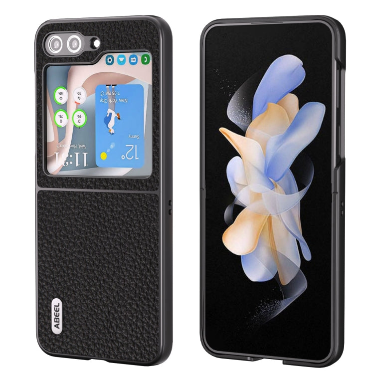ABEEL Genuine Leather Litchi Texture Phone Case, For Samsung Galaxy Z Flip6 / Flip7 FE, For Samsung Galaxy Z Fold6, For Samsung Galaxy S24 Ultra 5G, For Samsung Galaxy S23 FE 5G, For Samsung Galaxy Z Fold5, For Samsung Galaxy Z Flip5