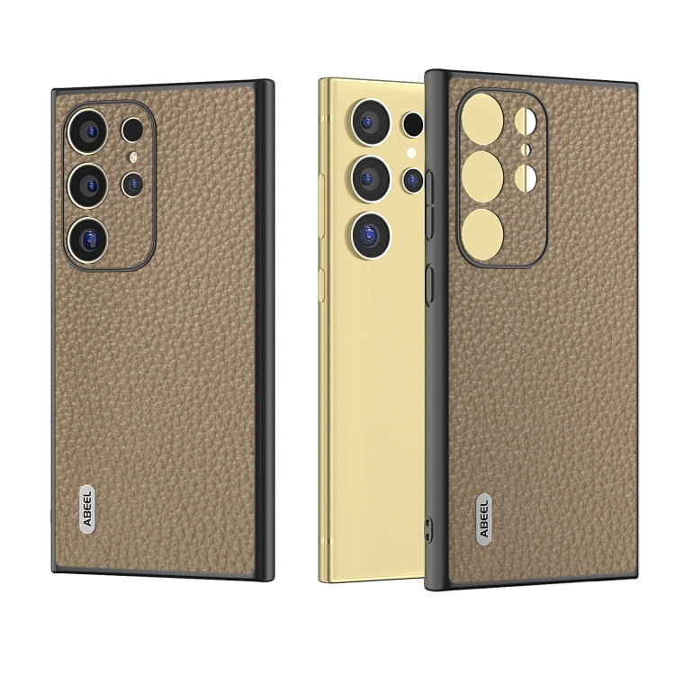 ABEEL Genuine Leather Litchi Texture Phone Case, For Samsung Galaxy Z Flip6 / Flip7 FE, For Samsung Galaxy Z Fold6, For Samsung Galaxy S24 Ultra 5G, For Samsung Galaxy S23 FE 5G, For Samsung Galaxy Z Fold5, For Samsung Galaxy Z Flip5