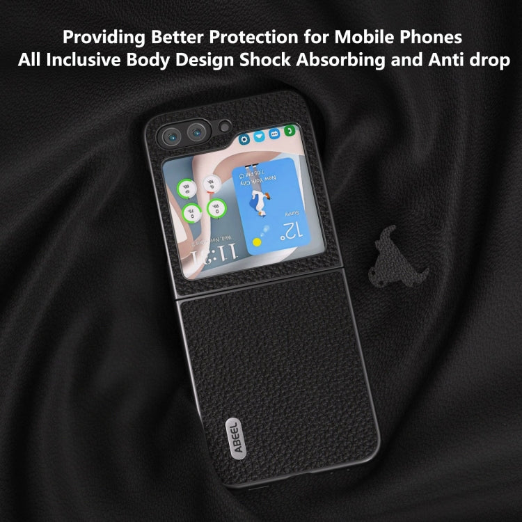 ABEEL Genuine Leather Litchi Texture Phone Case, For Samsung Galaxy Z Flip6 / Flip7 FE, For Samsung Galaxy Z Fold6, For Samsung Galaxy S24 Ultra 5G, For Samsung Galaxy S23 FE 5G, For Samsung Galaxy Z Fold5, For Samsung Galaxy Z Flip5