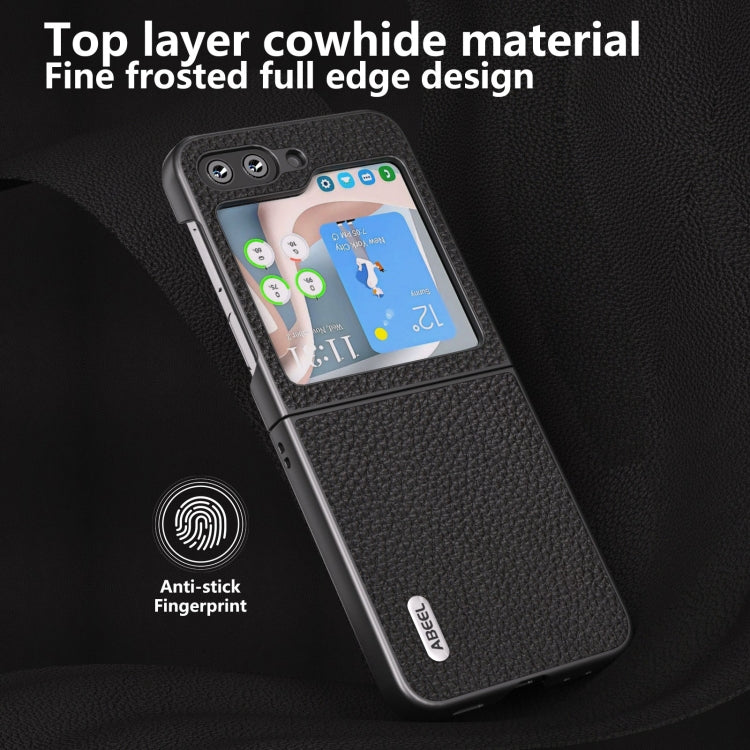 ABEEL Genuine Leather Litchi Texture Phone Case, For Samsung Galaxy Z Flip6 / Flip7 FE, For Samsung Galaxy Z Fold6, For Samsung Galaxy S24 Ultra 5G, For Samsung Galaxy S23 FE 5G, For Samsung Galaxy Z Fold5, For Samsung Galaxy Z Flip5