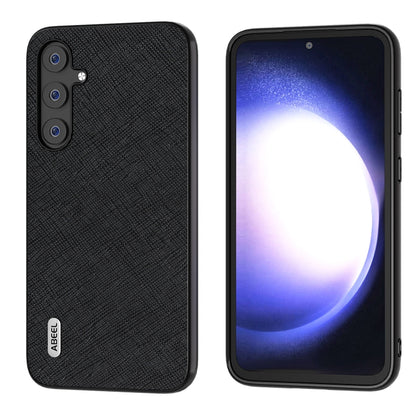 ABEEL Cross Texture Genuine Leather Phone Case, For Samsung Galaxy Z Flip6 / Flip7 FE, For Samsung Galaxy Z Fold6, For Samsung Galaxy S23 FE 5G, For Samsung Galaxy Z Fold5, For Samsung Galaxy Z Flip5