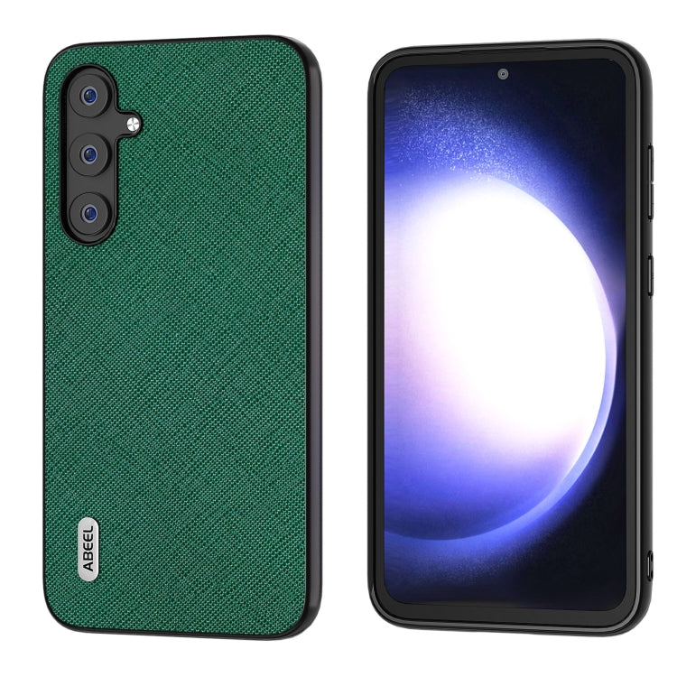 ABEEL Cross Texture Genuine Leather Phone Case, For Samsung Galaxy Z Flip6 / Flip7 FE, For Samsung Galaxy Z Fold6, For Samsung Galaxy S23 FE 5G, For Samsung Galaxy Z Fold5, For Samsung Galaxy Z Flip5