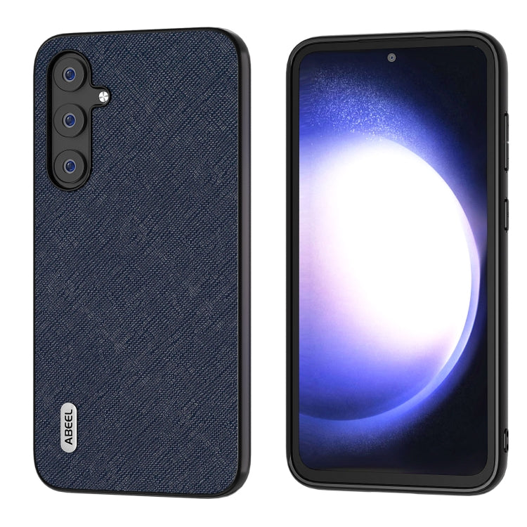 ABEEL Cross Texture Genuine Leather Phone Case, For Samsung Galaxy Z Flip6 / Flip7 FE, For Samsung Galaxy Z Fold6, For Samsung Galaxy S23 FE 5G, For Samsung Galaxy Z Fold5, For Samsung Galaxy Z Flip5