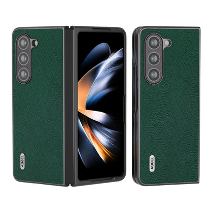 ABEEL Cross Texture Genuine Leather Phone Case, For Samsung Galaxy Z Flip6 / Flip7 FE, For Samsung Galaxy Z Fold6, For Samsung Galaxy S23 FE 5G, For Samsung Galaxy Z Fold5, For Samsung Galaxy Z Flip5